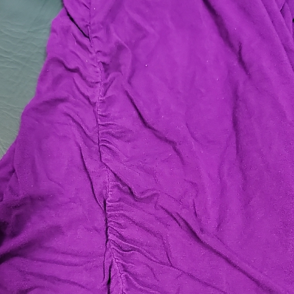 Liz Lange Purple Braided-Waist V-Neck Tunic - Picture 3 of 4